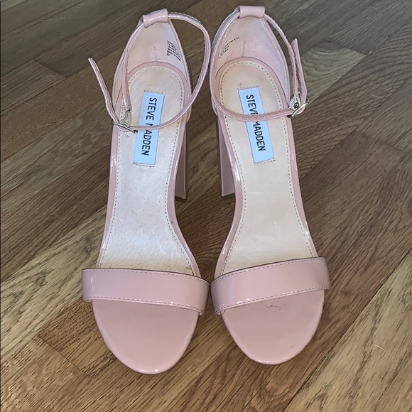 Steve Madden Carrson Blush Leather Block Heels - Picture 2 of 5
